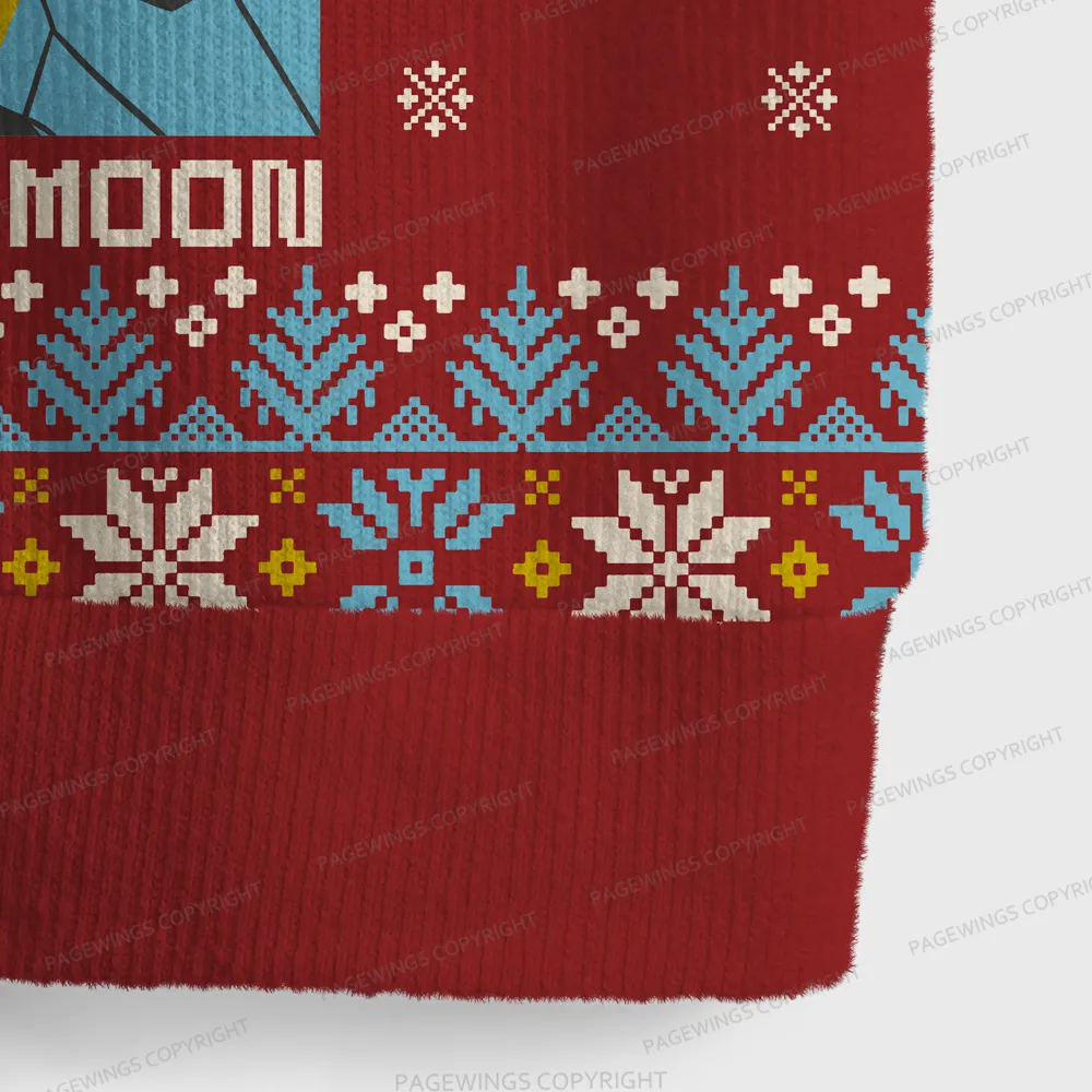 Pagewings Introverted But Willing To Discuss Sanctuary Moon Unisex V-Neck Ugly Knit Vest