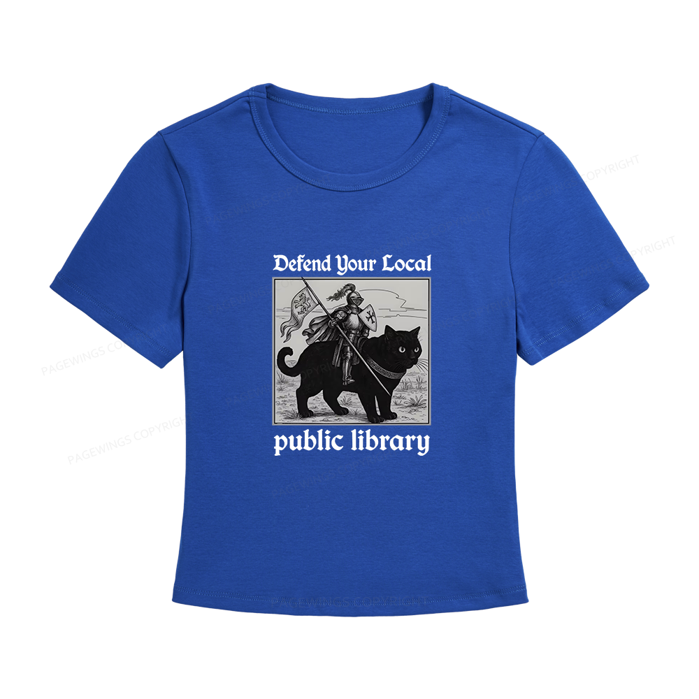 Pagewings Defend Your Local public library Women's Baby Tee