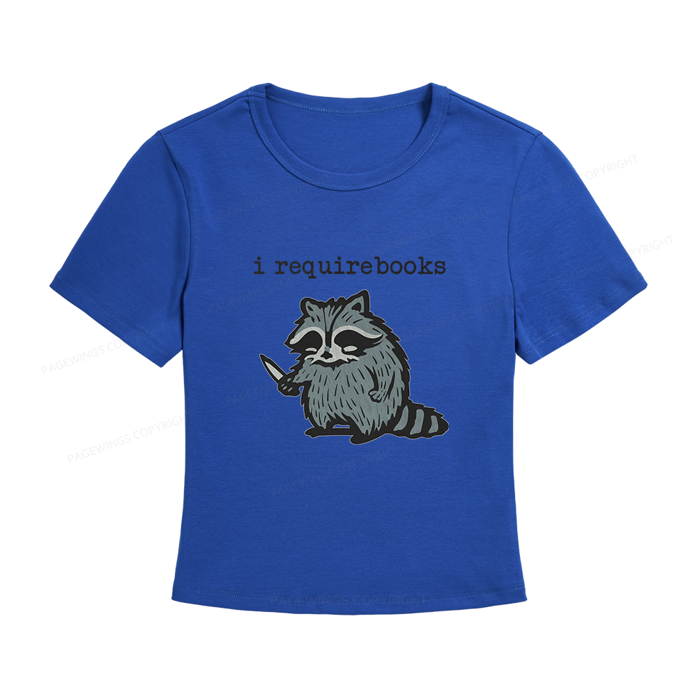 Pagewings I Require Books Women's Baby Tee