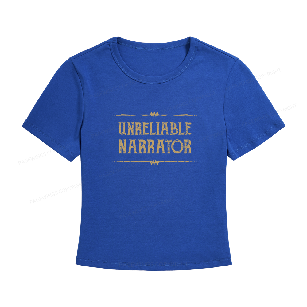 Pagewings Unreliable Narrator Women's Baby Tee