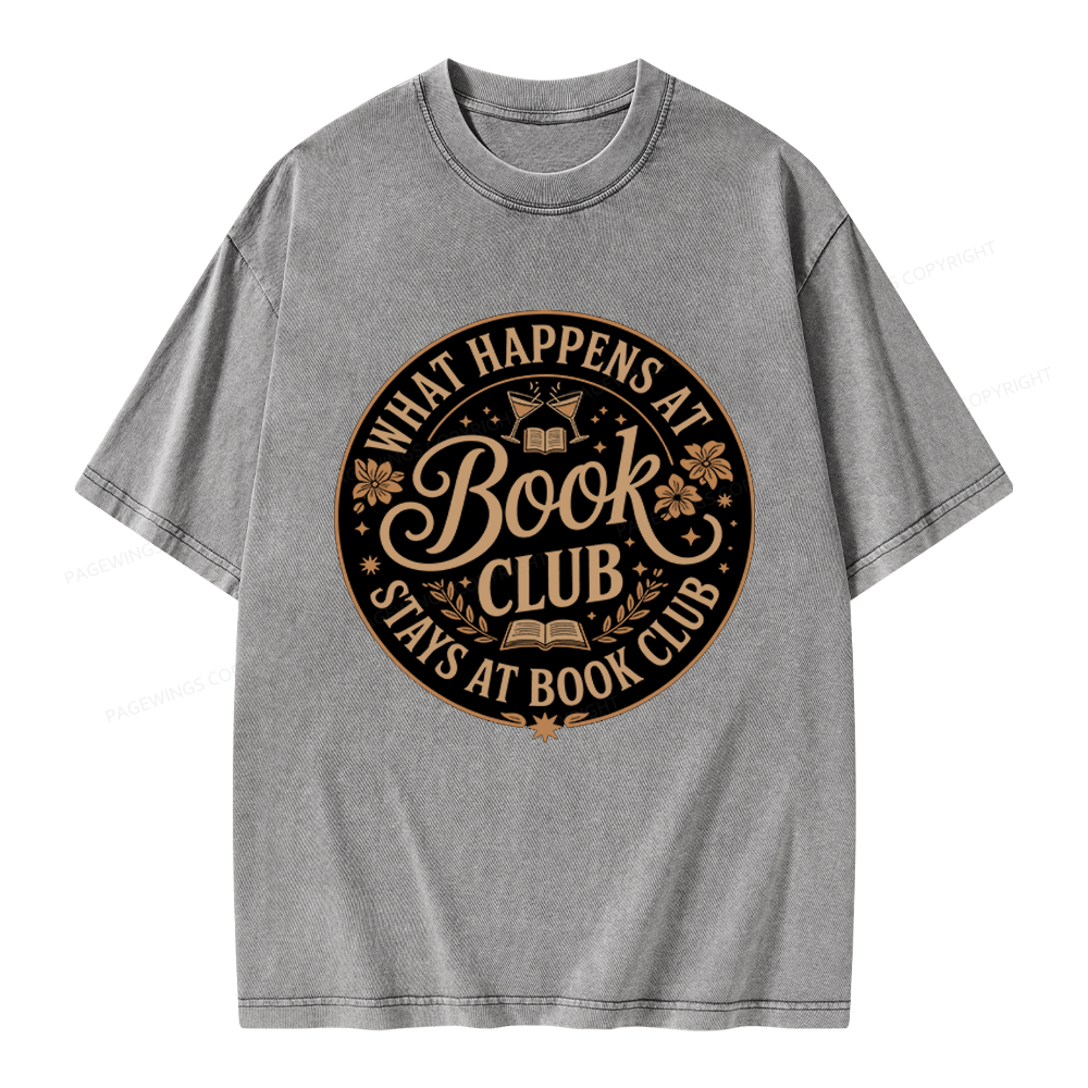 Pagewings Book Club Unisex Washed T-shirt