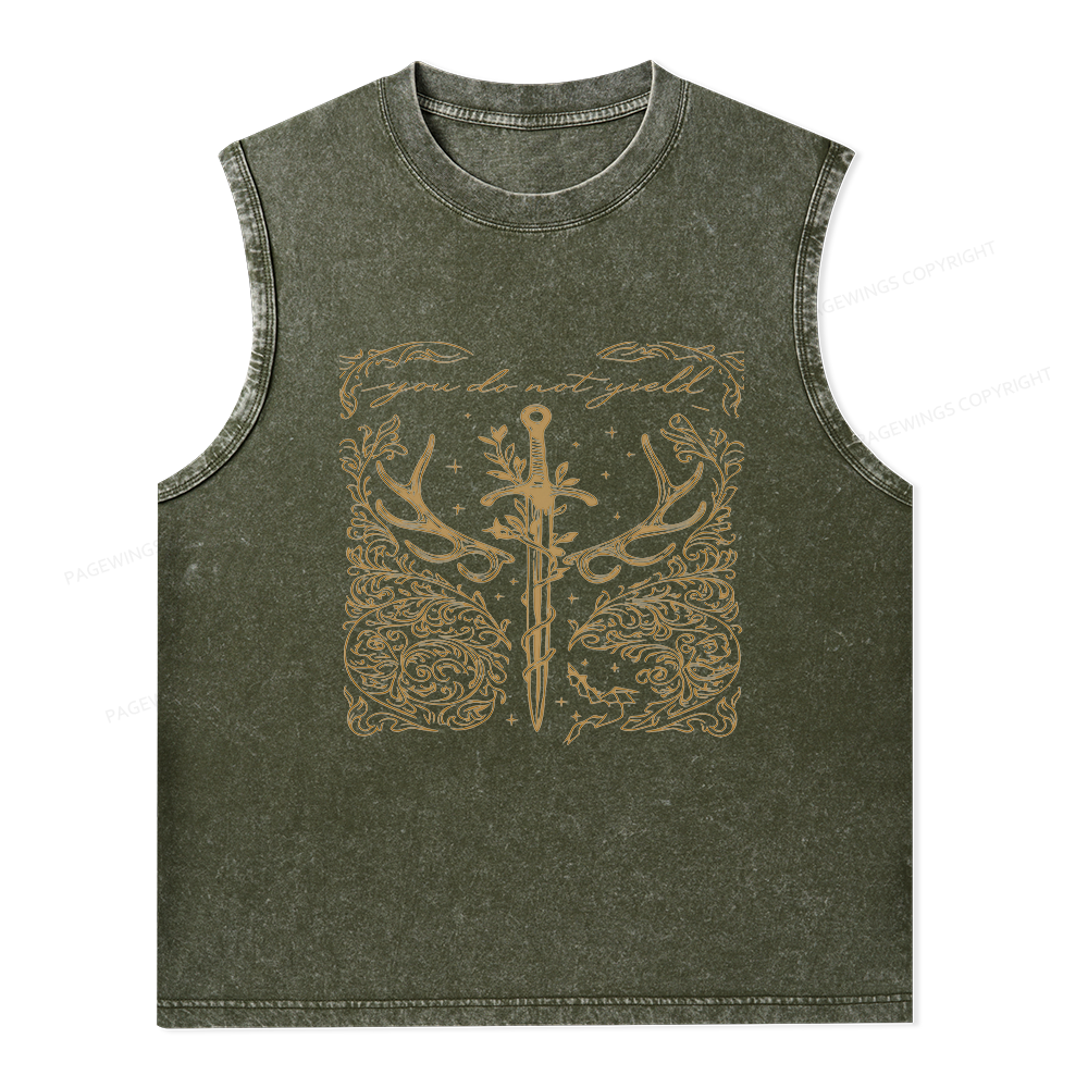 Pagewings You Do Not Yield Unisex Washed Tank Top