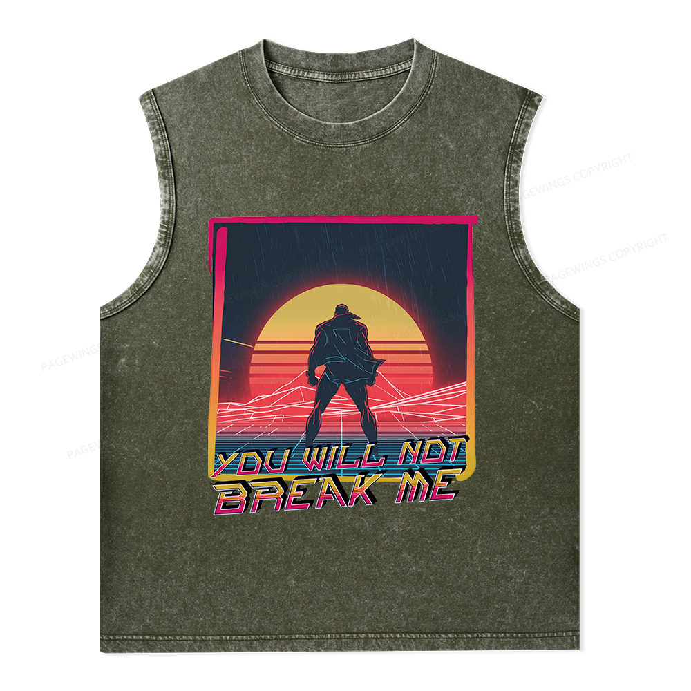 Pagewings You Will Not Break Me Unisex Washed Tank Top
