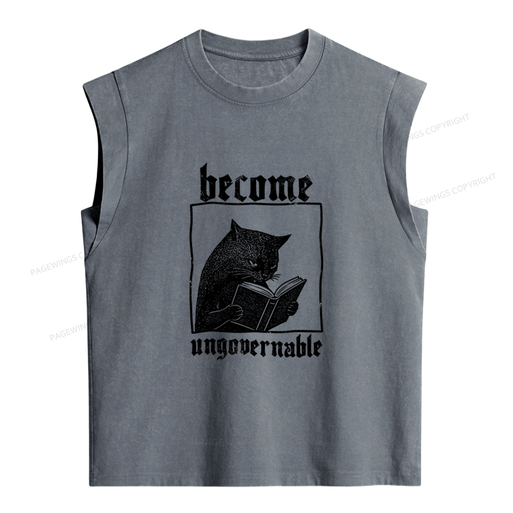 Pagewings Become Ungovernable Women's Washed Tank Top