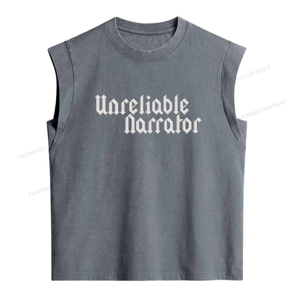 Pagewings Unreliable Narrator Women's Washed Tank Top