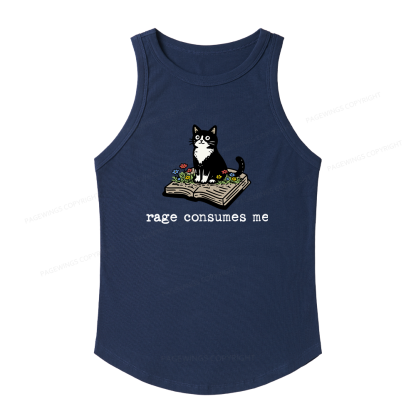 Pagewings Slim Fit Rage Consumes Me Women's Fitted Tank Top 