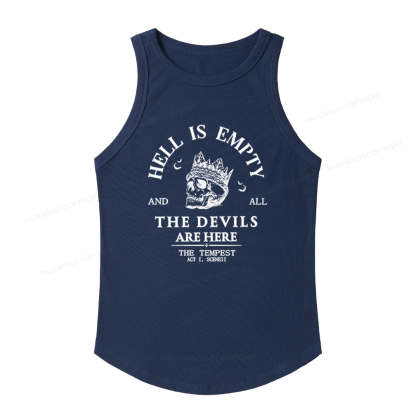 Pagewings Slim Fit Hell is Empty and all the Devils are Here Women's Fitted Tank Top