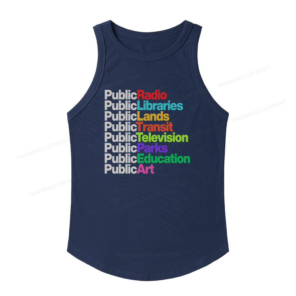 Pagewings Slim Fit Public Libraries Women's Fitted Tank Top 