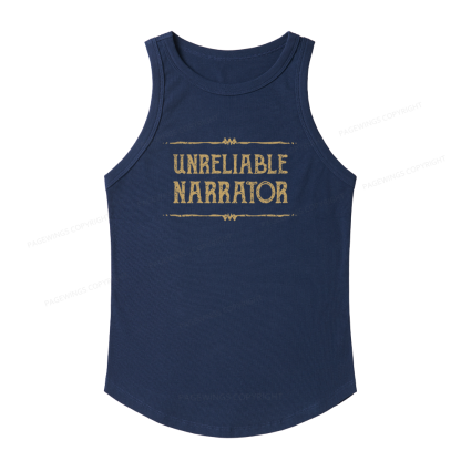 Pagewings Slim Fit Unreliable Narrator Women's Fitted Tank Top