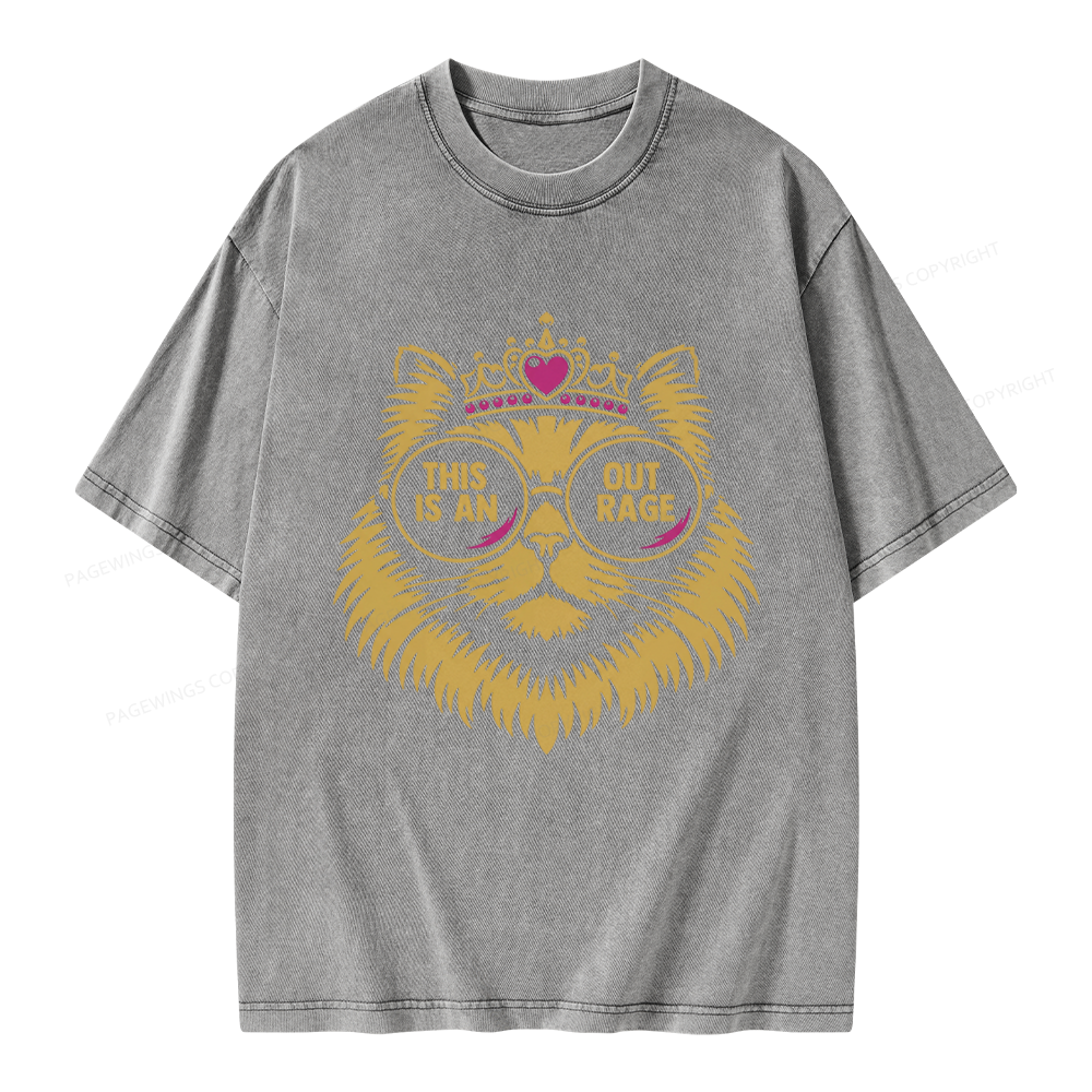 Pagewings This Is An Outrage Unisex Washed T-shirt