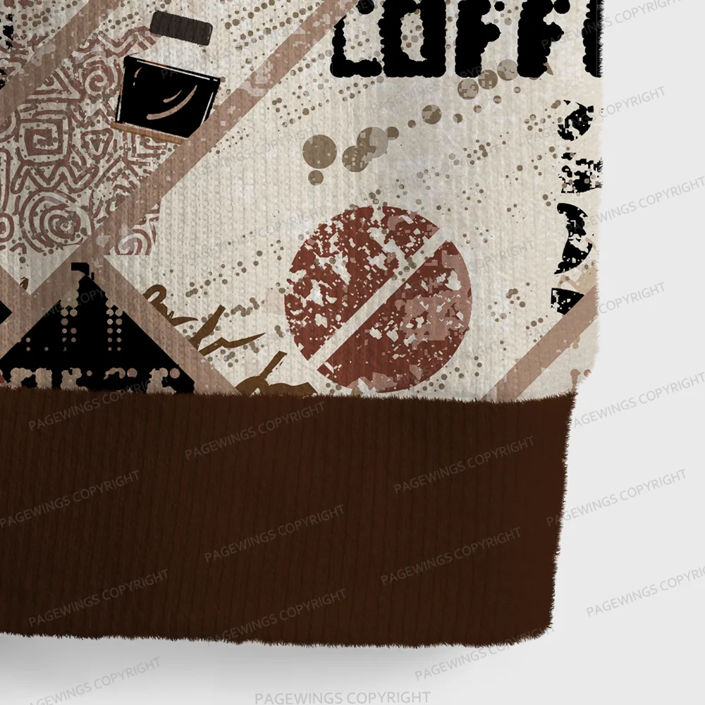 Pagewings Coffee And Books Unisex V-Neck Ugly Knit Vest