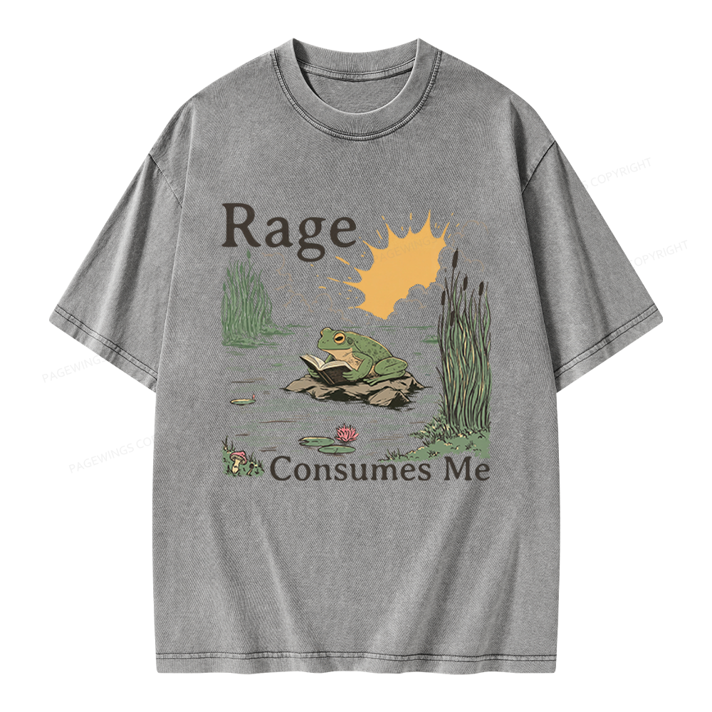 Pagewings Rage Consumes Me Unisex Washed T-shirt
