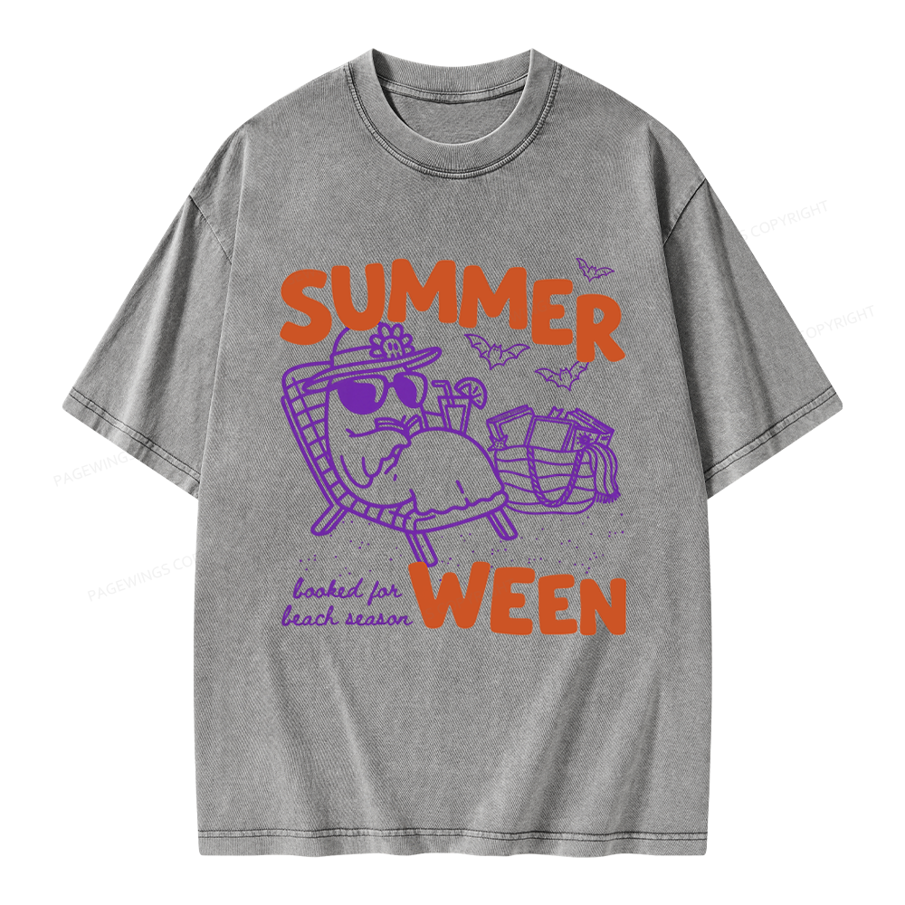 Pagewings Summerween Unisex Washed T-shirt