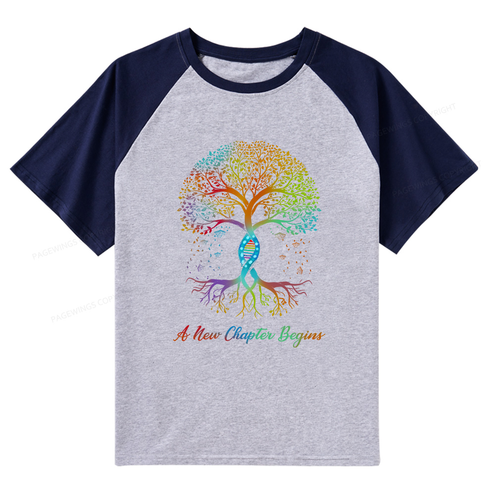 Pagewings A New Chapter Begins Raglan T-shirt