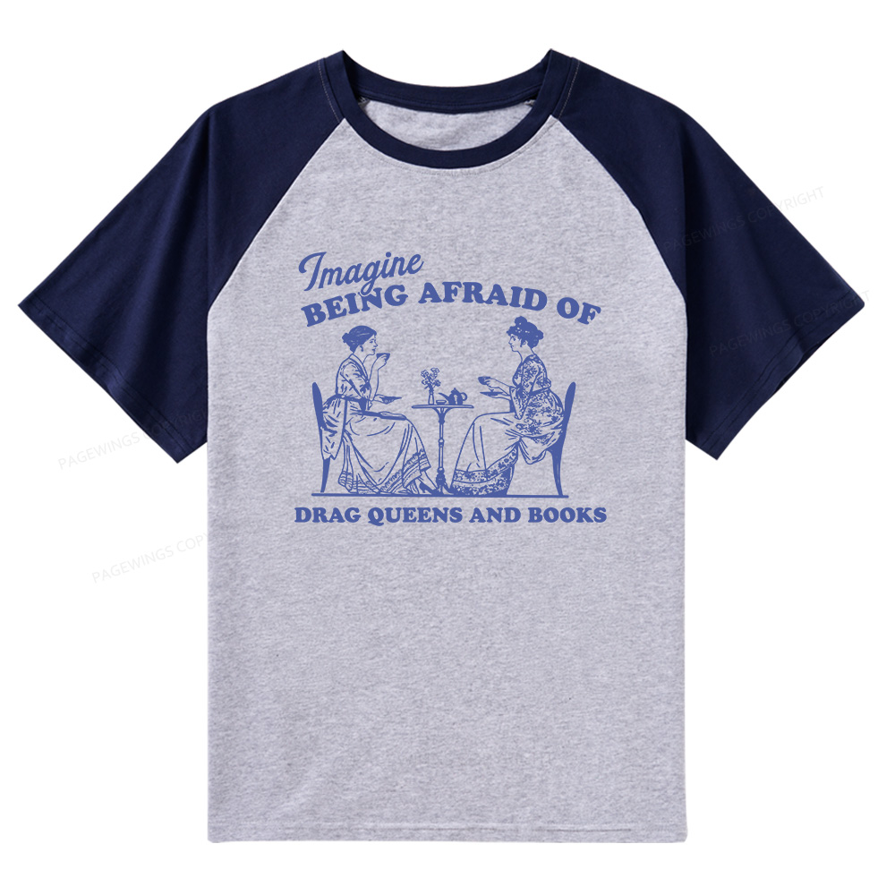 Pagewings Drag Queens Raglan T-shirt