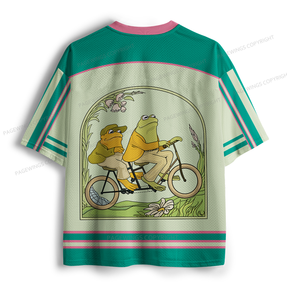 Pagewings Frog Reading Unisex Mesh Jersey