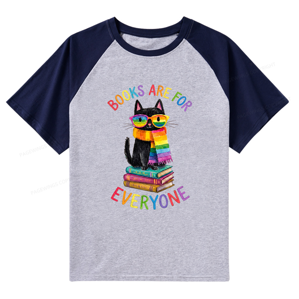 Pagewings Books Are For Everyone Raglan T-shirt