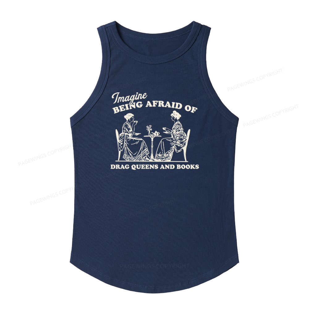 Pagewings Slim Fit Drag Queens Women's Fitted Tank Top