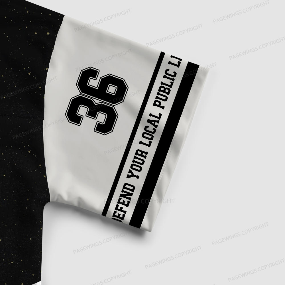 Pagewings Defend Your Local Public Library Women's Crop Mesh Jersey