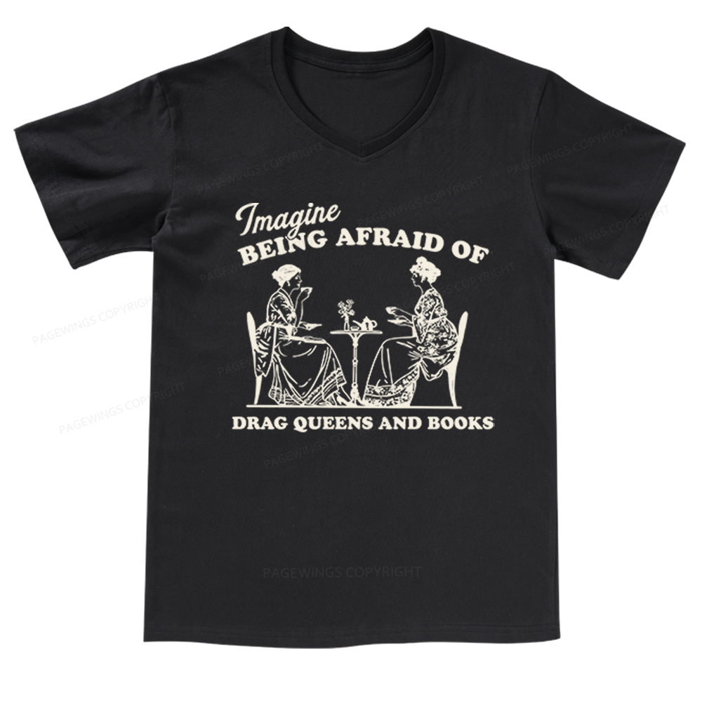 Pagewings Drag Queens V-neck T-shirt