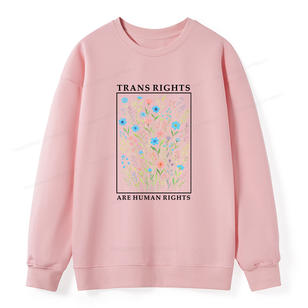Pagewings Trans Rights Are Human Rights Dragon Book Unisex Classic Sweatshirt