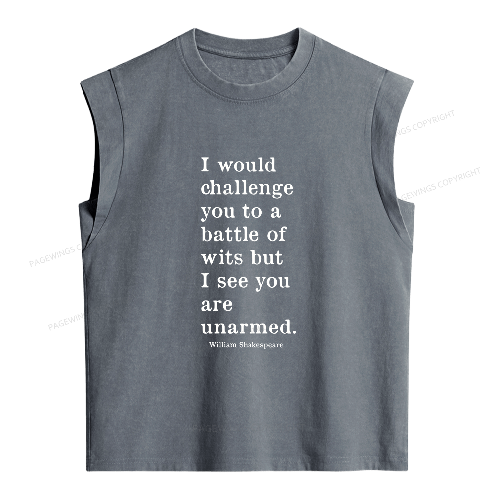 Pagewings Shakespeare Quote Women's Washed Tank Top
