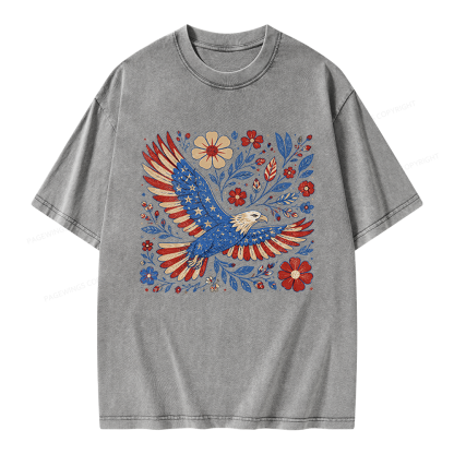 Pagewings Freedom Unisex Washed T-shirt