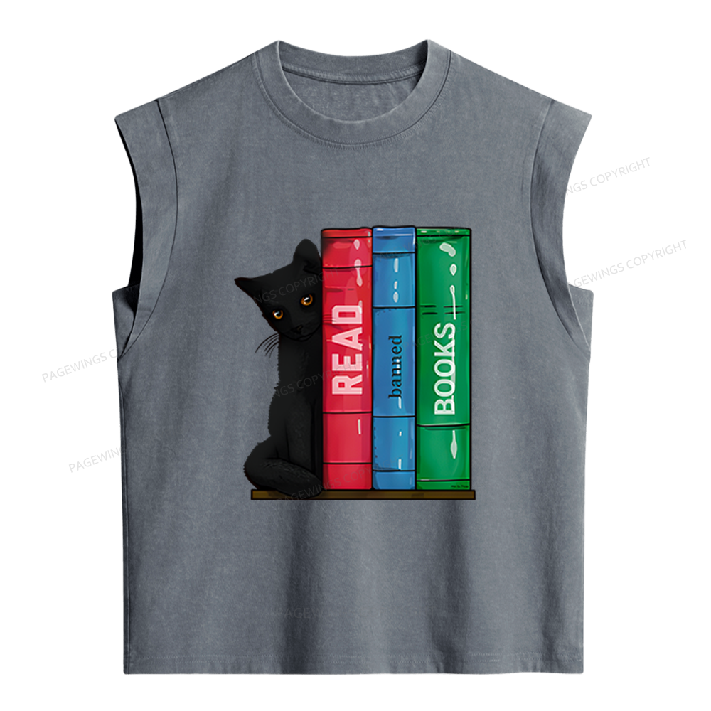 Pagewings Read Banned Books Women's Washed Tank Top