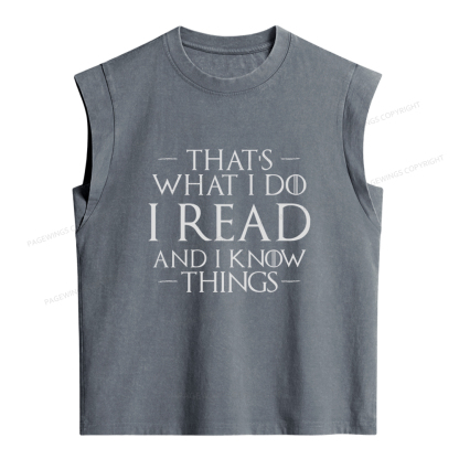 Pagewings That's What I Do Women's Washed Tank Top