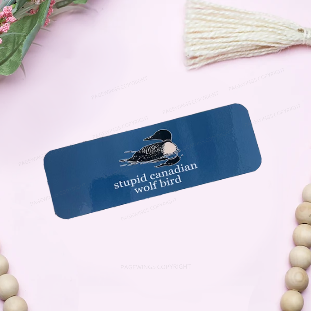 Pagewings Stupid Canadian Wolf Bird Bookmark