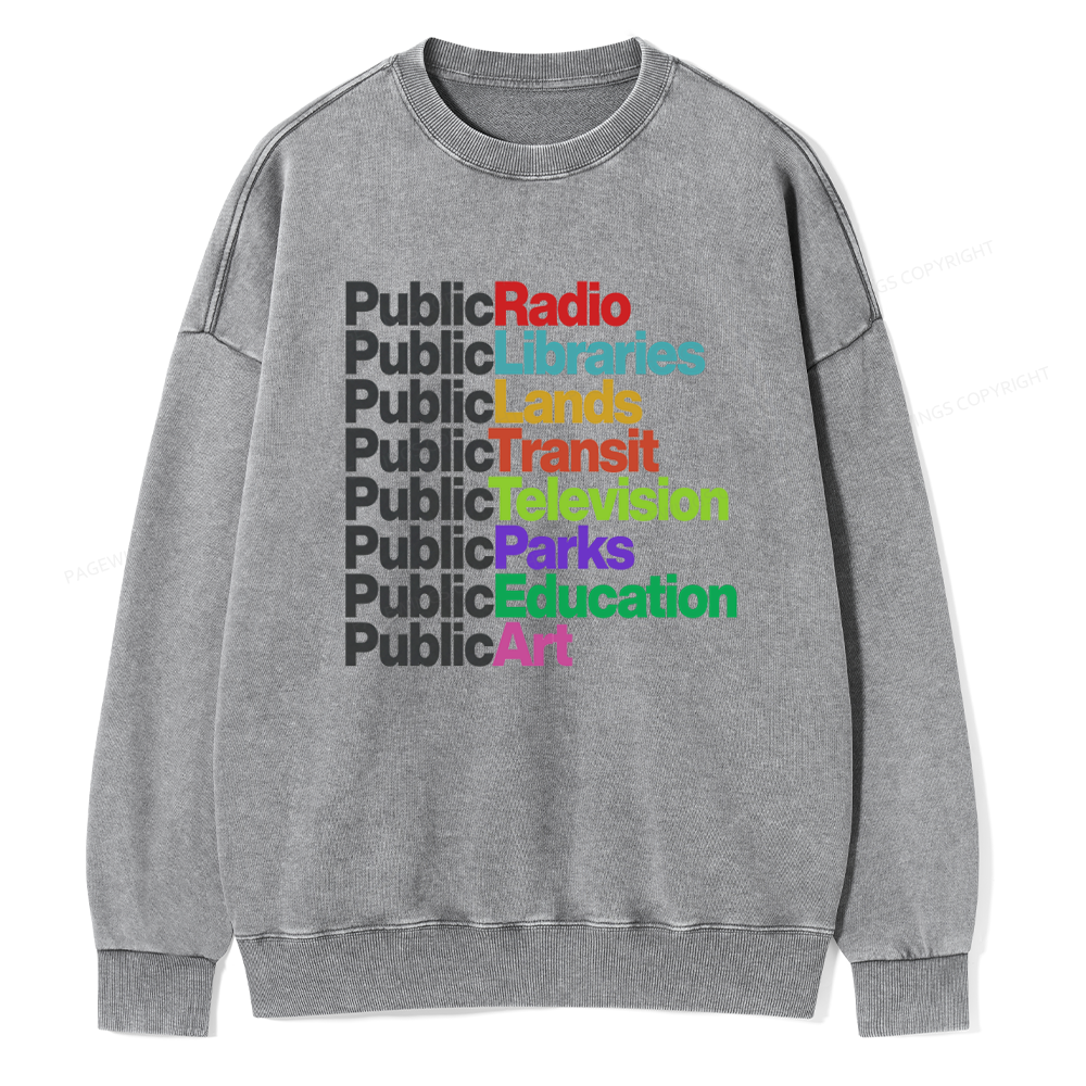 Pagewings Public Libraries Washed Sweatshirt