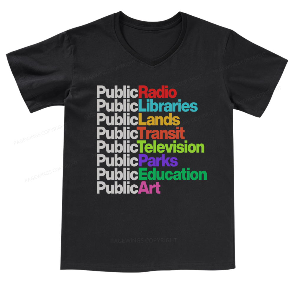 Pagewings Public Libraries V-neck T-shirt