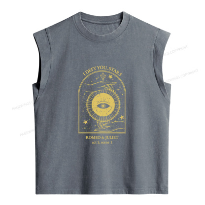 Pagewings Renaissance Poet Bookish Women's Washed Tank Top