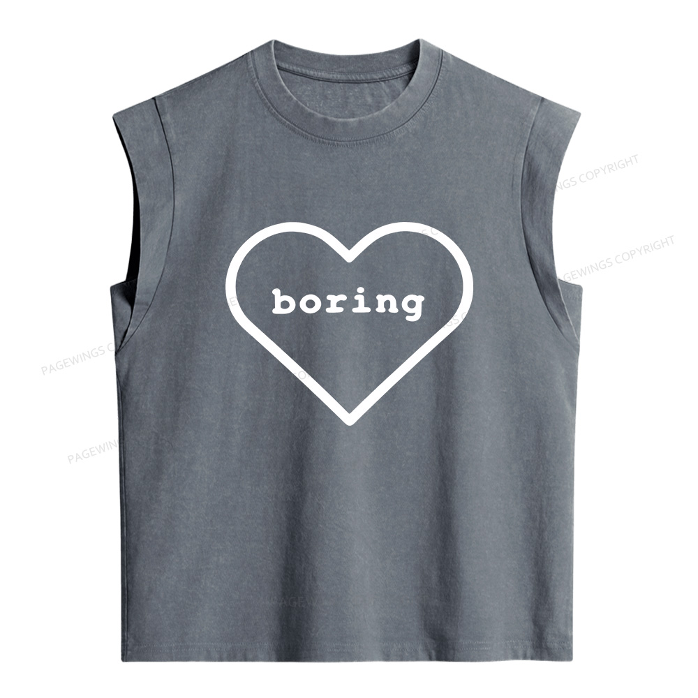 Pagewings Boring Women's Washed Tank Top