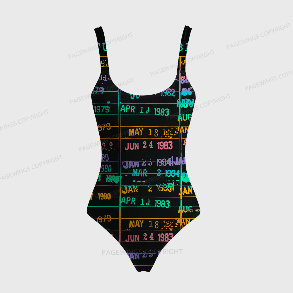 Pagewings Library Card One-Piece Swimsuit 