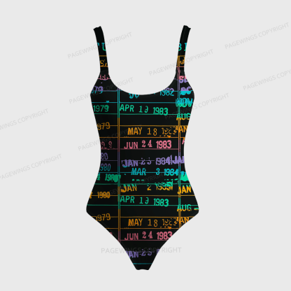 Pagewings Library Card One-Piece Swimsuit 