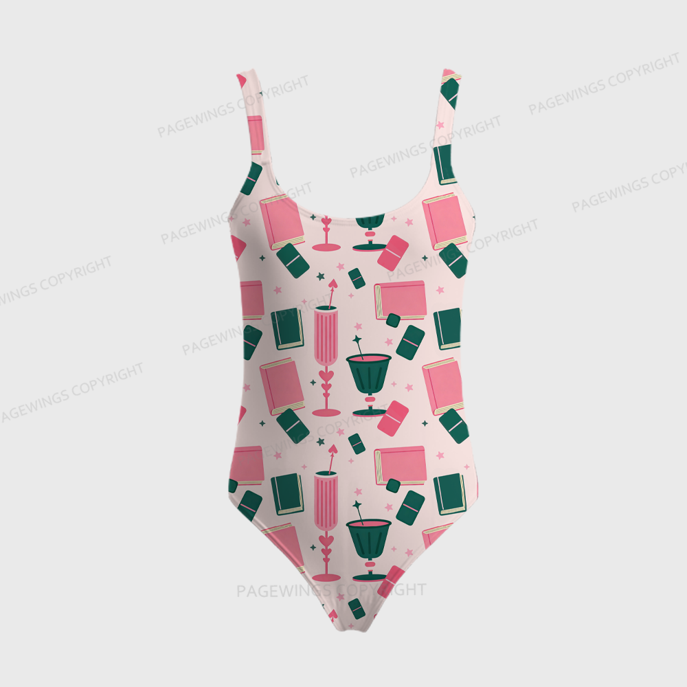 Pagewings Read Books Be Kind Stay Weird One-Piece Swimsuit 