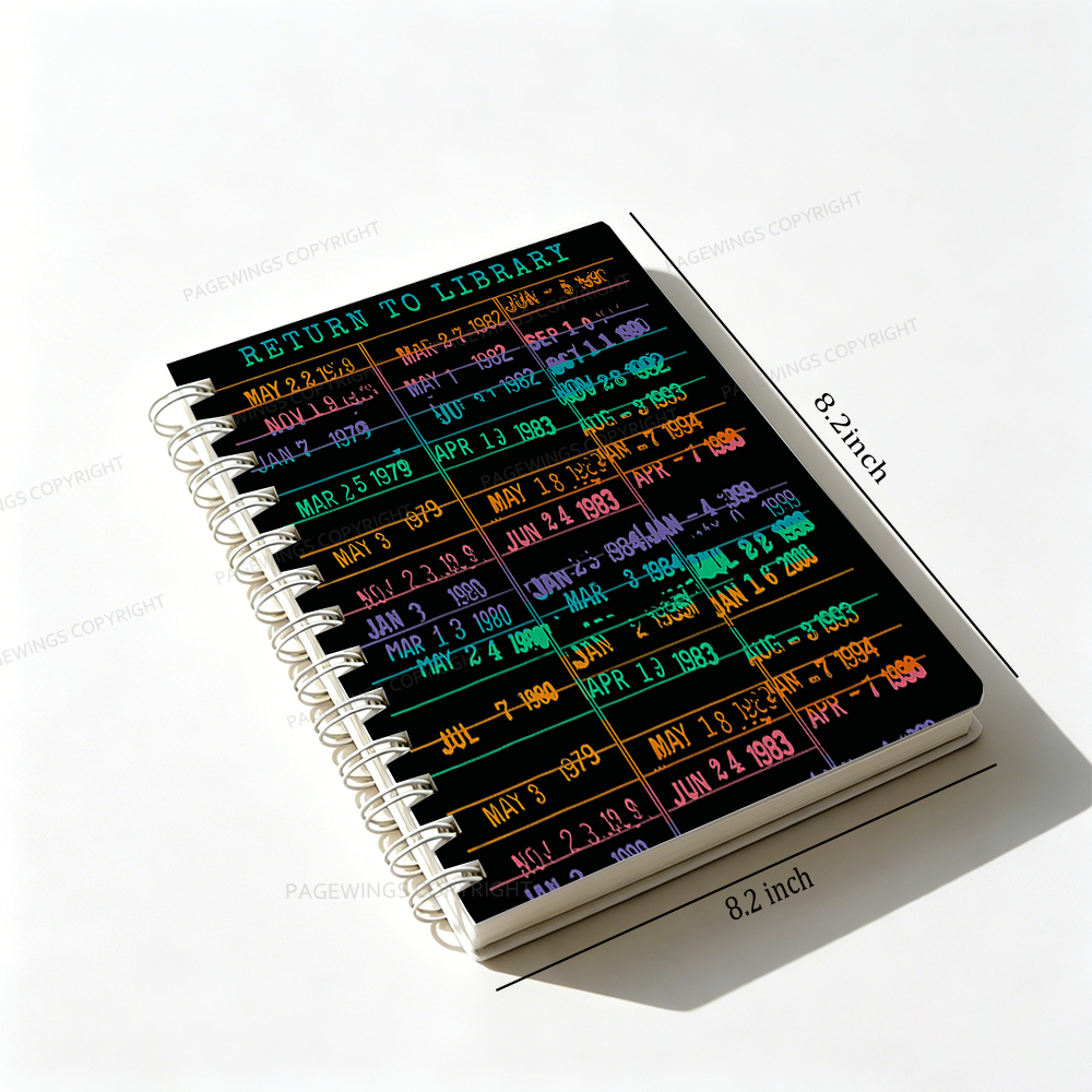 Pagewings Library Card Spiral Notebook