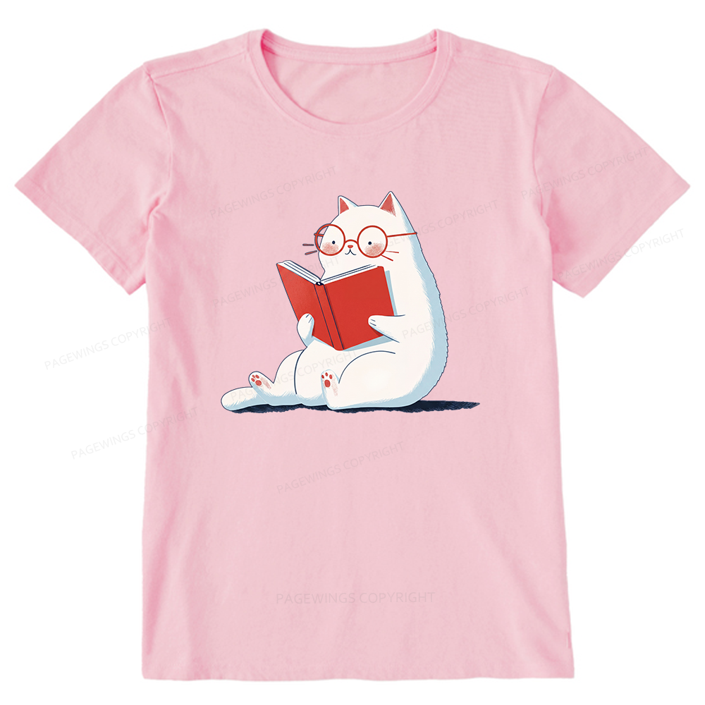 Pagewings Cat Reading Book Unisex Classic T-shirt