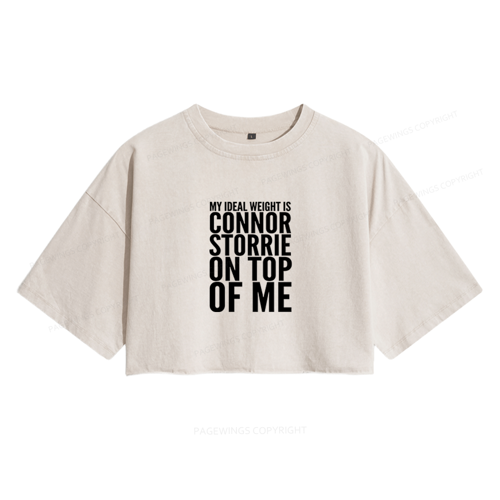 Pagewings Romance Novel Lover Women's Washed Cropped T-shirt