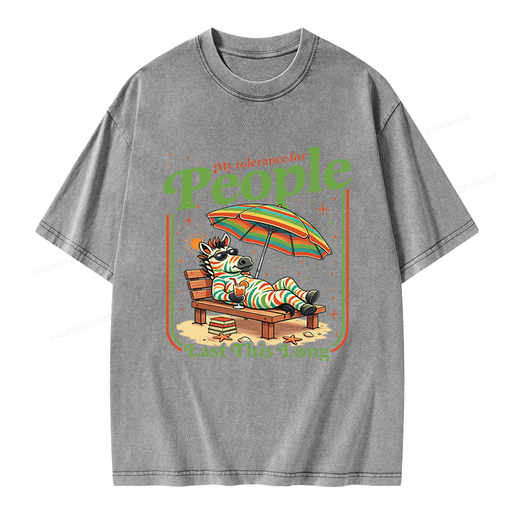 Pagewings Funny Zebra Unisex Washed T-shirt