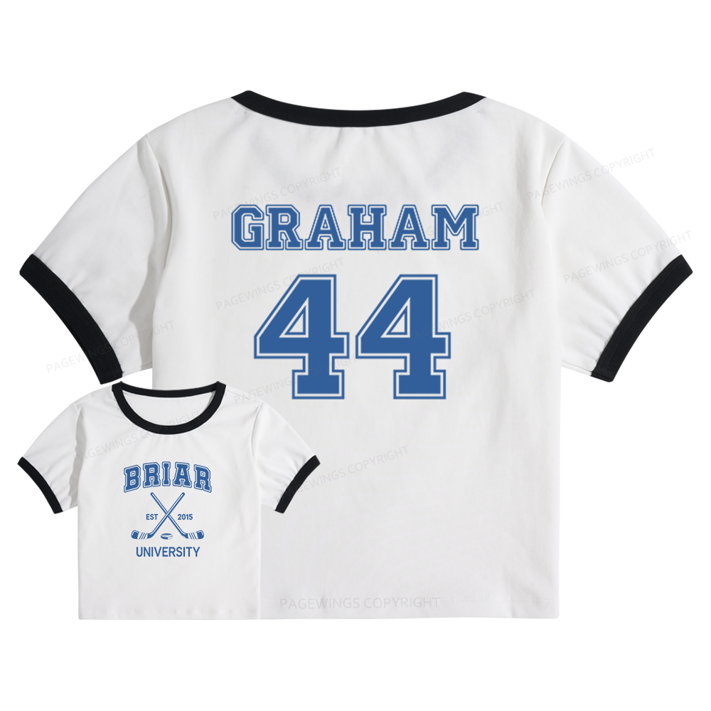 Pagewings Hockey Romance Baby Tee Cropped Ringer T-Shirt 