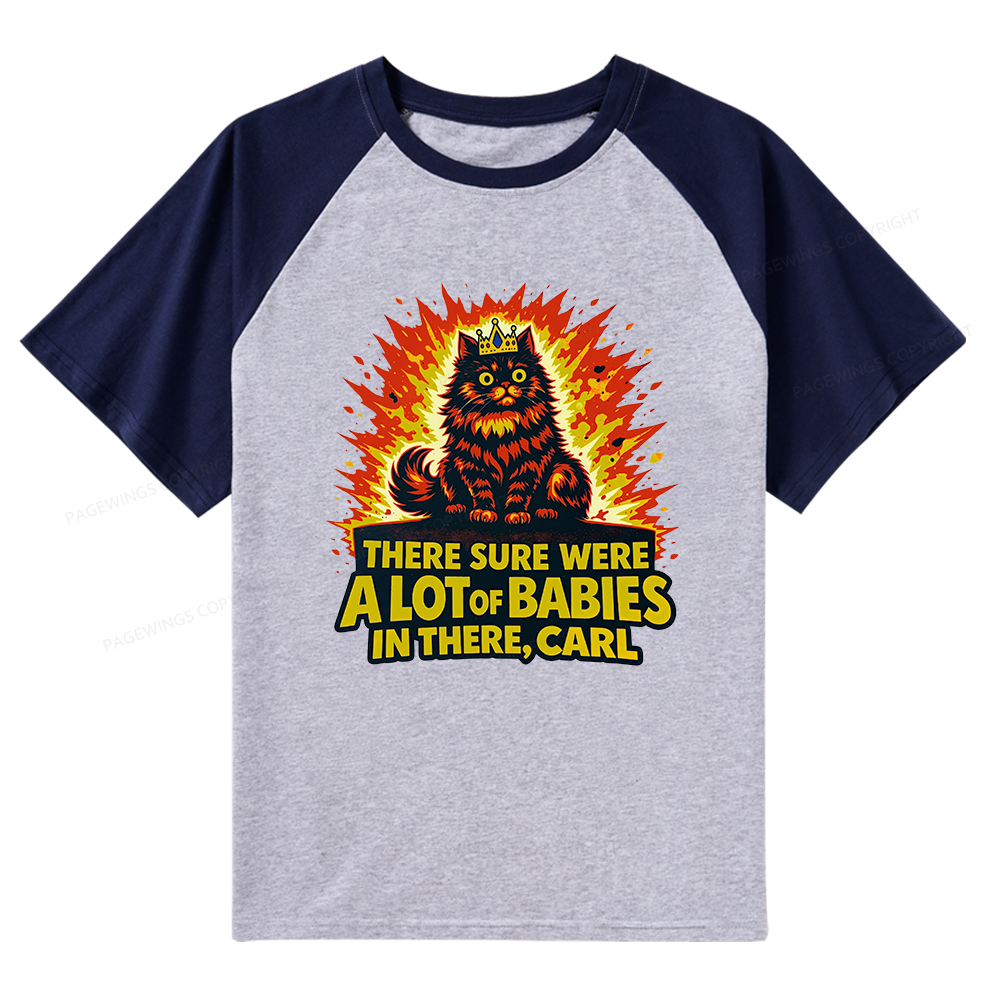Pagewings A Lot Of Babies In There Raglan T-shirt