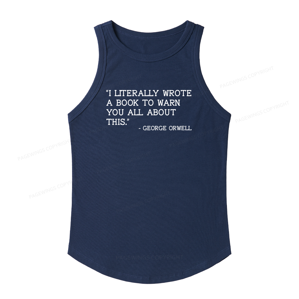 Pagewings Slim Fit I Literally Wrote A Book To Warn Women's Fitted Tank Top 