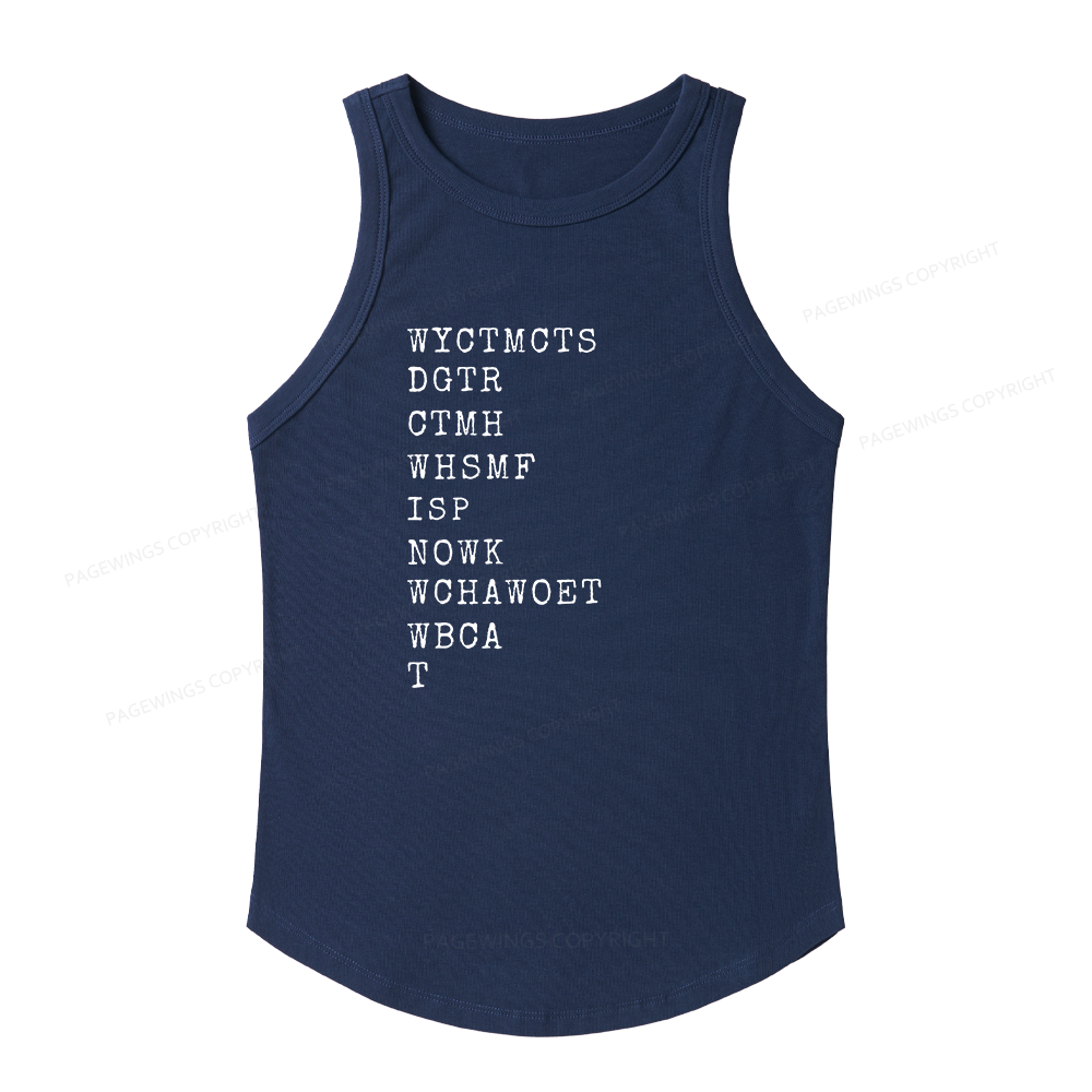 Pagewings Slim Fit Will You Come To My Cottage This Summer Women's Fitted Tank Top 