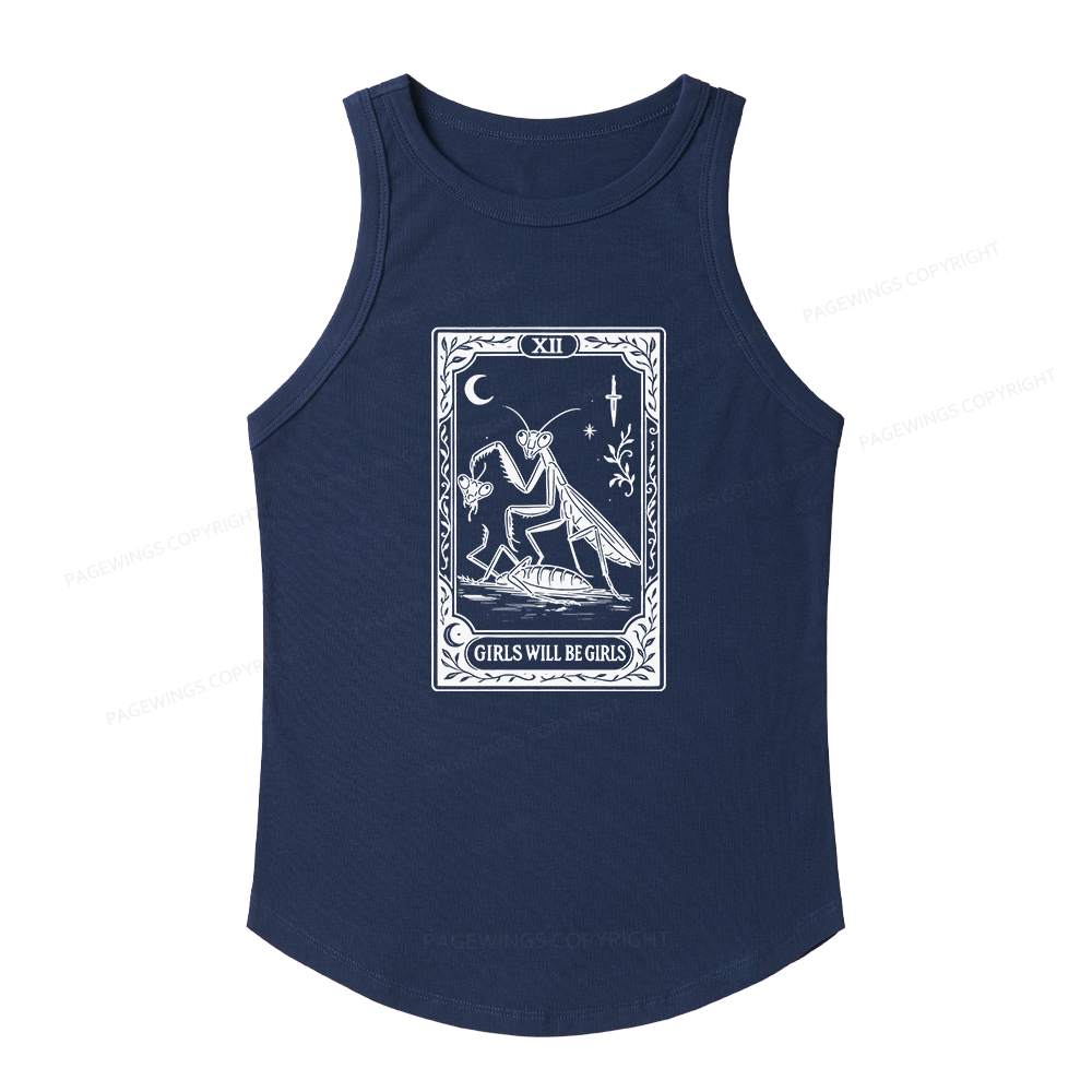 Pagewings Slim Fit Girls Will Be Girls Women's Fitted Tank Top 