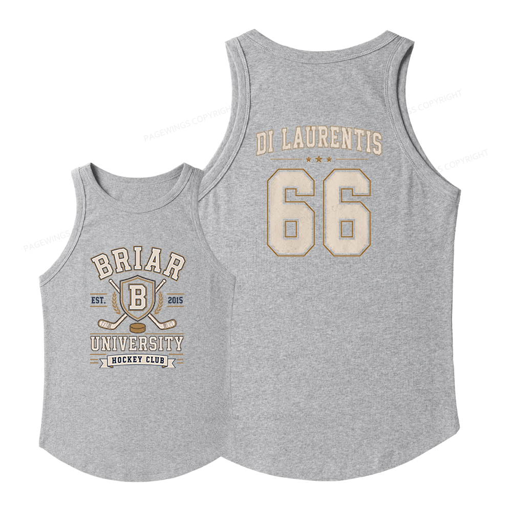 Pagewings Slim Fit Hockey Romance Women's Fitted Tank Top