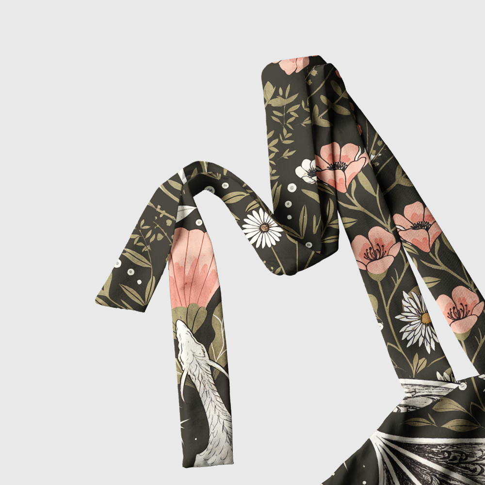 Pagewings Dragon Bloom Tie Shoulder Maxi Dress