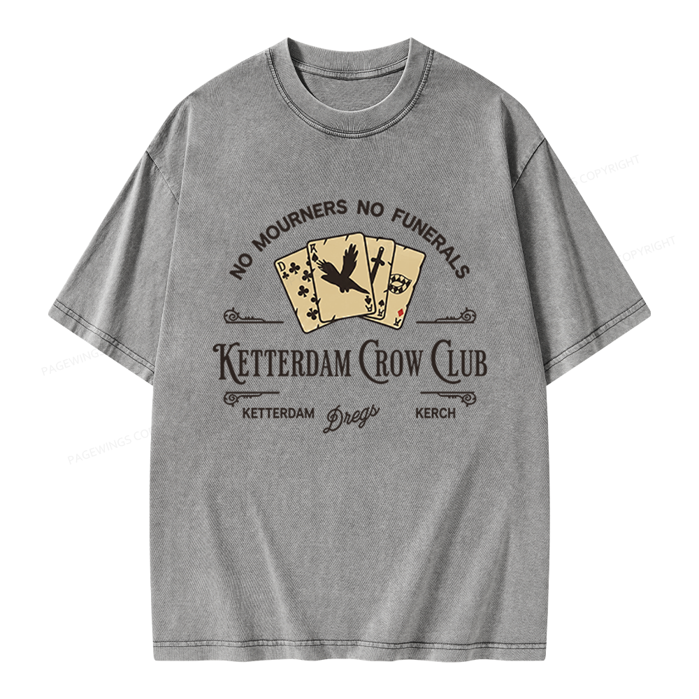 Pagewings Ketterdam Crow Club Unisex Washed T-shirt