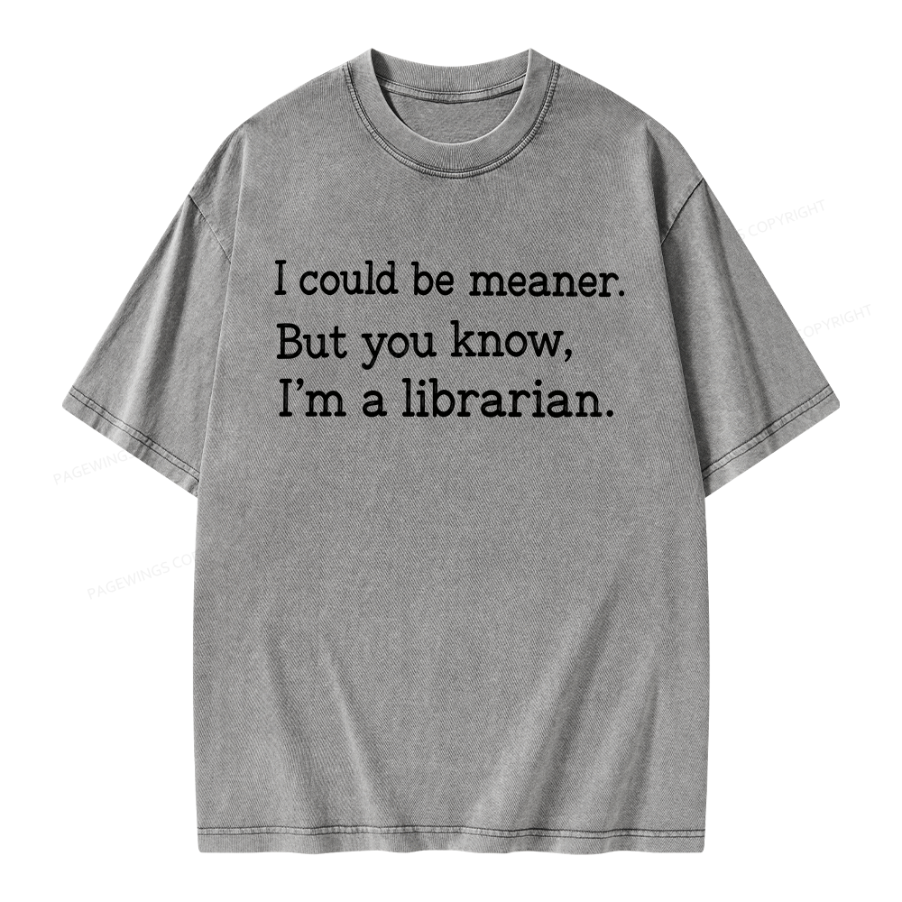 Pagewings I Could Be Meaner Unisex Washed T-shirt